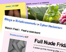 La comunidad de blogs de usuarios de Adult Friend Finder hace publicaciones sobre sexo informal, citas sexuales y mucho más.